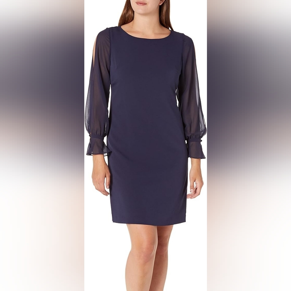 Karl Lagerfeld Dark Blue Long Sleeve Dress